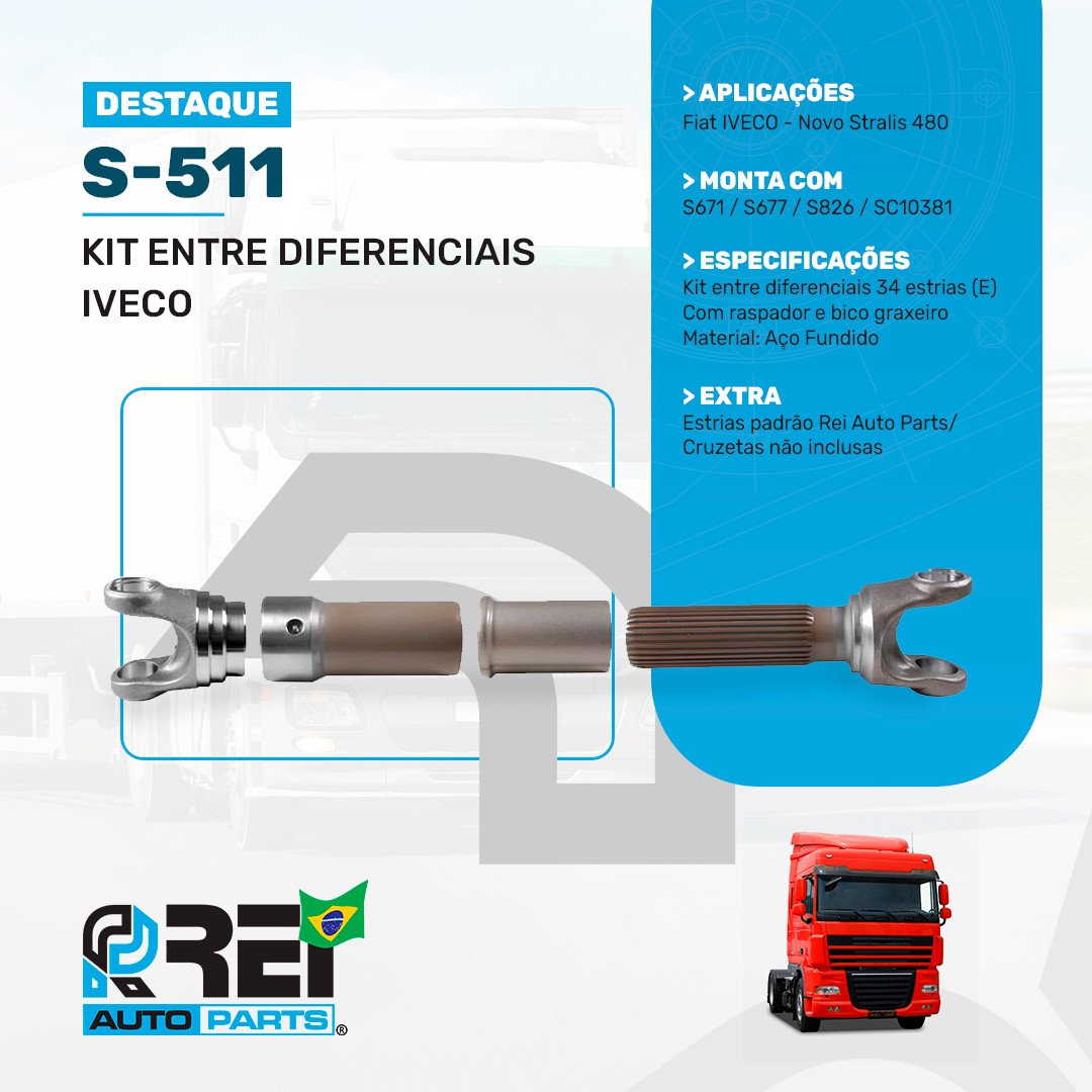 S-511 – Kit entre diferenciais IVECO – Rei Auto Parts